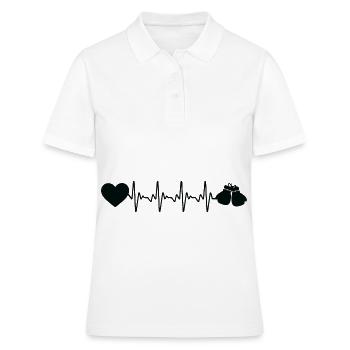 Gants de boxe Heart Heartbeat - Bo - Polo Femme - blanc - Devant - Ailine (174cm)