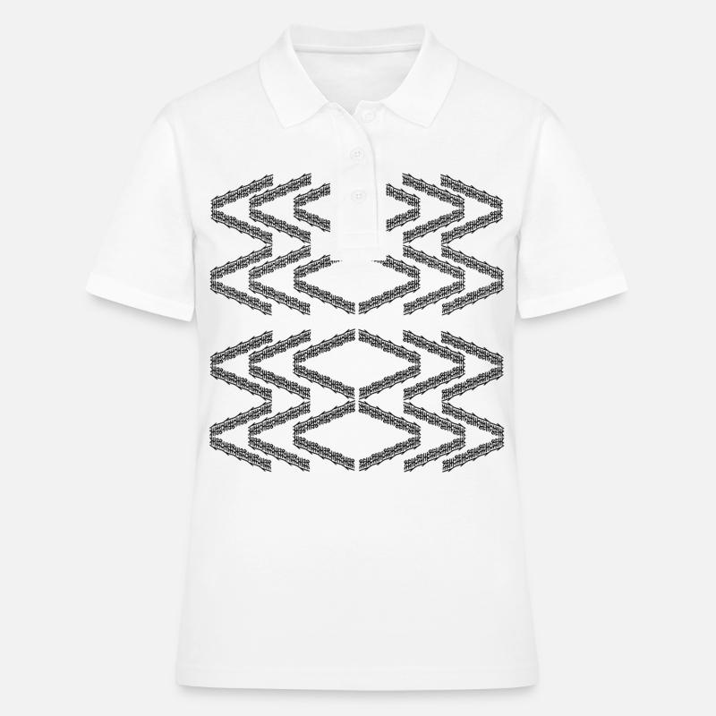 Zigzag pattern - Women's Polo Shirt - white