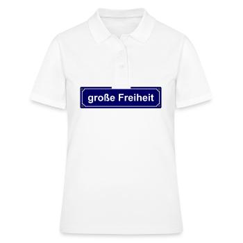grosse Freiheit Hamburg - Frauen Polo Shirt - Weiß - Vorne - Ailine (174cm)