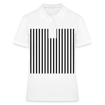 Striche - Frauen Polo Shirt - Weiß - Vorne - Ailine (174cm)