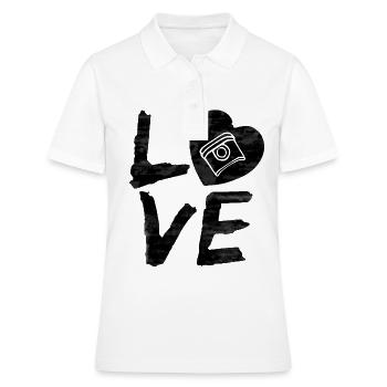 Les pistons love - Polo Femme - blanc - Devant - Ailine (174cm)
