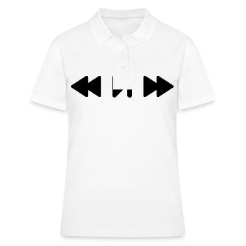 Music Play Music Button Button Icon - Women's Polo Shirt - white - Front - Ailine (174cm)