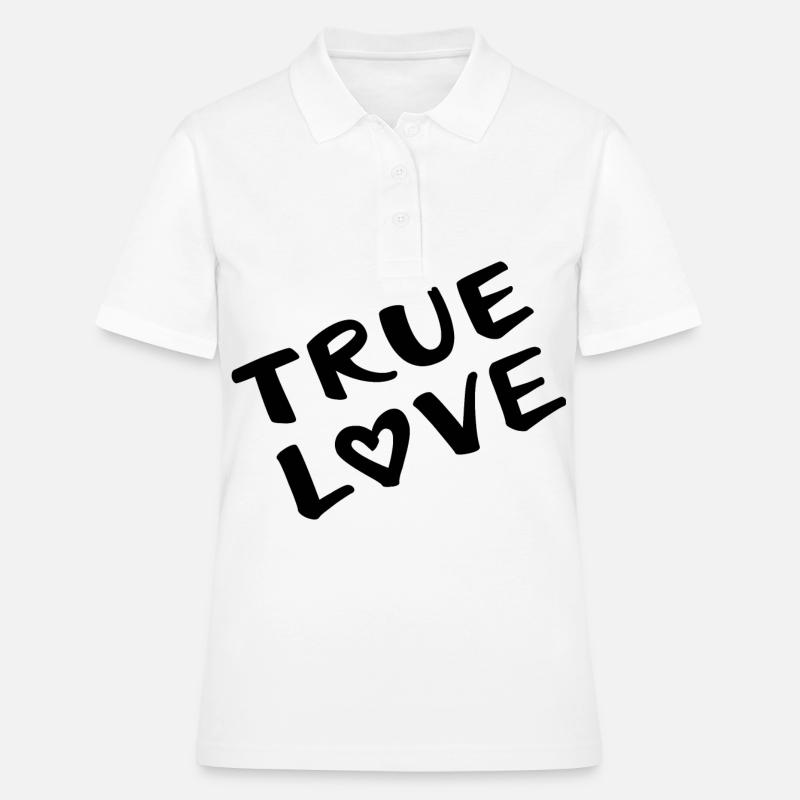 true love true love - Women's Polo Shirt - white