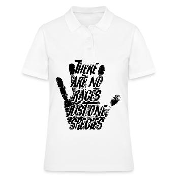 Nazis racistes Antifa Antifasciste idée de cadeau - Polo Femme - blanc - Devant - Ailine (174cm)
