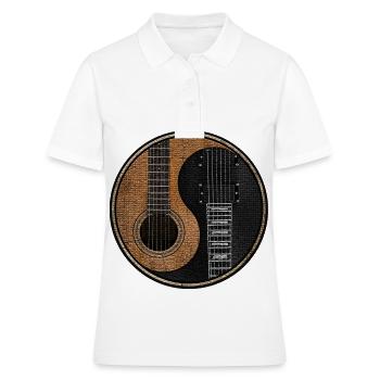 Guitare E Guitare Yin Yang - Polo Femme - blanc - Devant - Ailine (174cm)