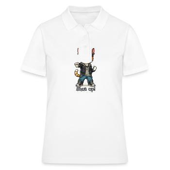 Halt den Mund - Frauen Polo Shirt - Weiß - Vorne - Ailine (174cm)