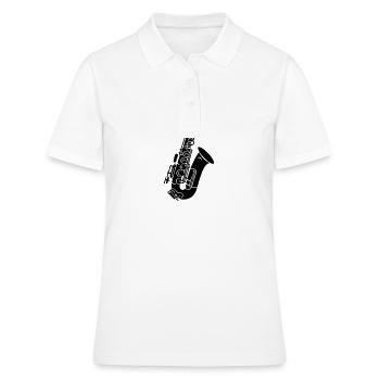 saxophone - Polo Femme - blanc - Devant - Ailine (174cm)