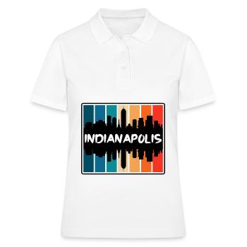Indianapolis Indiana États-Unis Skyline Silhouette Voyage - Polo Femme - blanc - Devant - Ailine (174cm)