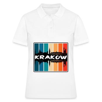 Cracovie Pologne Skyline Silhouette Souvenir de voyage - Polo Femme - blanc - Devant - Ailine (174cm)