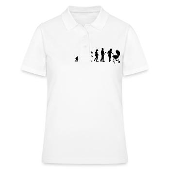 Evolutionstheorie Griller - Frauen Polo Shirt - Weiß - Vorne - Ailine (174cm)