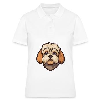 Shih Poo Hunderasse Cartoon Kawaii Illustration - Frauen Polo Shirt - Weiß - Vorne - Ailine (174cm)