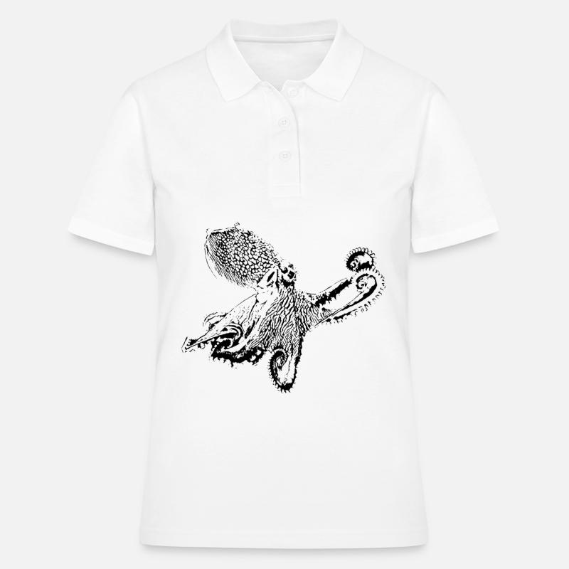 octopus - Women's Polo Shirt - white