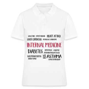 internal medicine - Women's Polo Shirt - white - Front - Ailine (174cm)