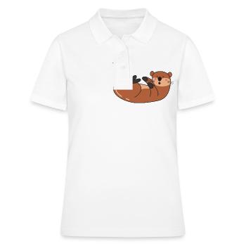 Otter - Frauen Polo Shirt - Weiß - Vorne - Ailine (174cm)
