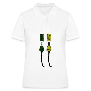 Stations-service, pompes à essence, diesel, essence - Polo Femme - blanc - Devant - Ailine (174cm)