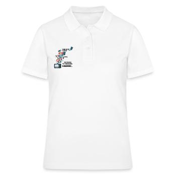 German TV Program: Loading... - Women's Polo Shirt - white - Front - Ailine (174cm)