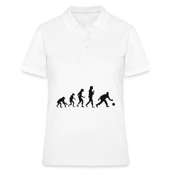 Kegel Evolution Bowling Entwicklung - Frauen Polo Shirt - Weiß - Vorne - Ailine (174cm)