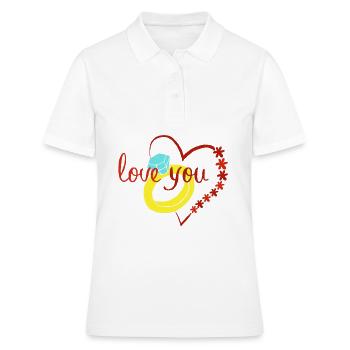 Demande en mariage Amour Relation Mariage Fiançailles - Polo Femme - blanc - Devant - Ailine (174cm)