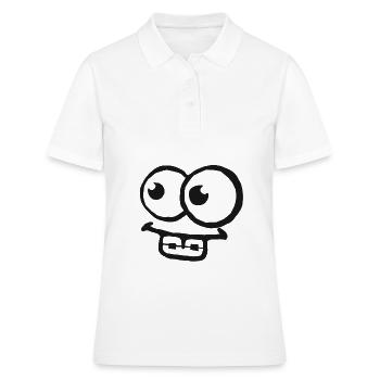 Bretelles visage dents dent braces cadeau - Polo Femme - blanc - Devant - Ailine (174cm)