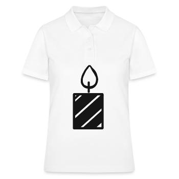 Bougies Bougies Cadeau - Polo Femme - blanc - Devant - Ailine (174cm)