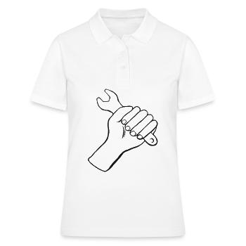 Clé outil outillage artisans - Polo Femme - blanc - Devant - Ailine (174cm)