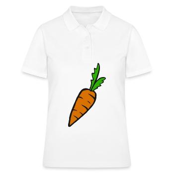 Karotte Geschenk Möhre Wurzel Gemüse Speise Gesund - Frauen Polo Shirt - Weiß - Vorne - Ailine (174cm)