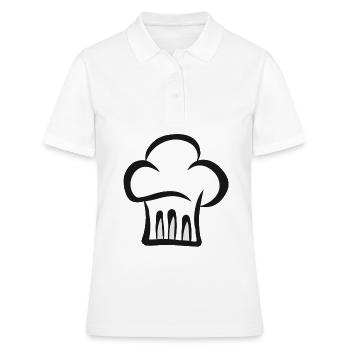 Chapeau de chef cuisinier chef étoilé hobby cuisinier - Polo Femme - blanc - Devant - Ailine (174cm)