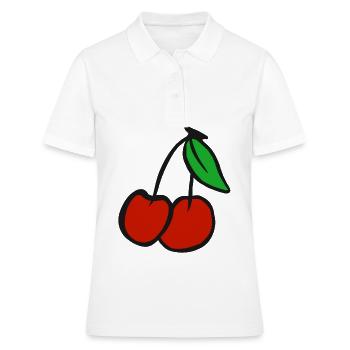 Cerise fruit cerises verger fruit en bonne santé - Polo Femme - blanc - Devant - Ailine (174cm)