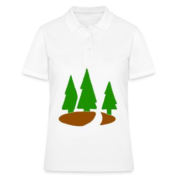 Nadelbaum Weihnachtsbaum Tannenbaum Wald Tanne - Frauen Polo Shirt - Weiß - Vorne - Ailine (174cm)