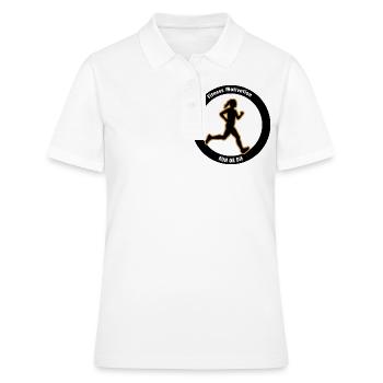 Motivation physique. Courir ou mourir - Polo Femme - blanc - Devant - Ailine (174cm)