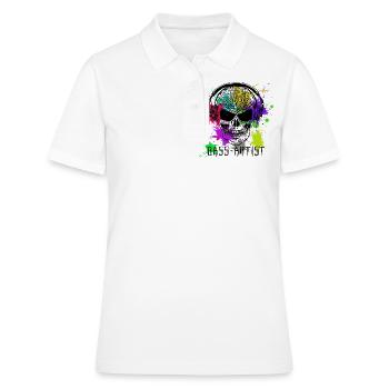 Skull Bass Artist Techno Splash - Polo Femme - blanc - Devant - Ailine (174cm)