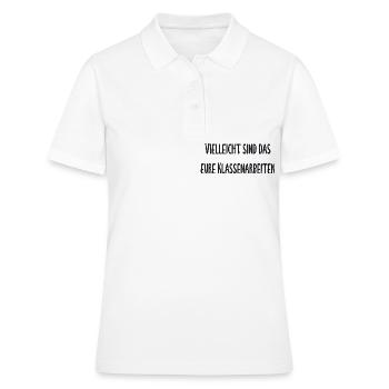 Lehrer - Vielleicht ist das eure Klassenarbeit - Frauen Polo Shirt - Weiß - Vorne - Ailine (174cm)