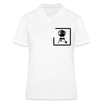 Pictogramme gril à billes - Polo Femme - blanc - Devant - Ailine (174cm)