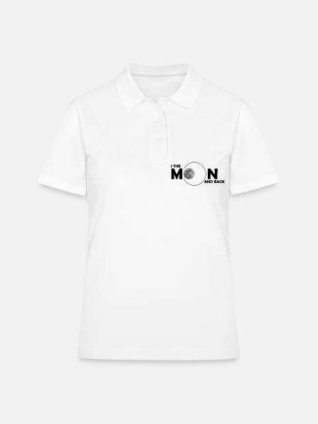 To the Moon and back - Frauen Polo Shirt - Weiß