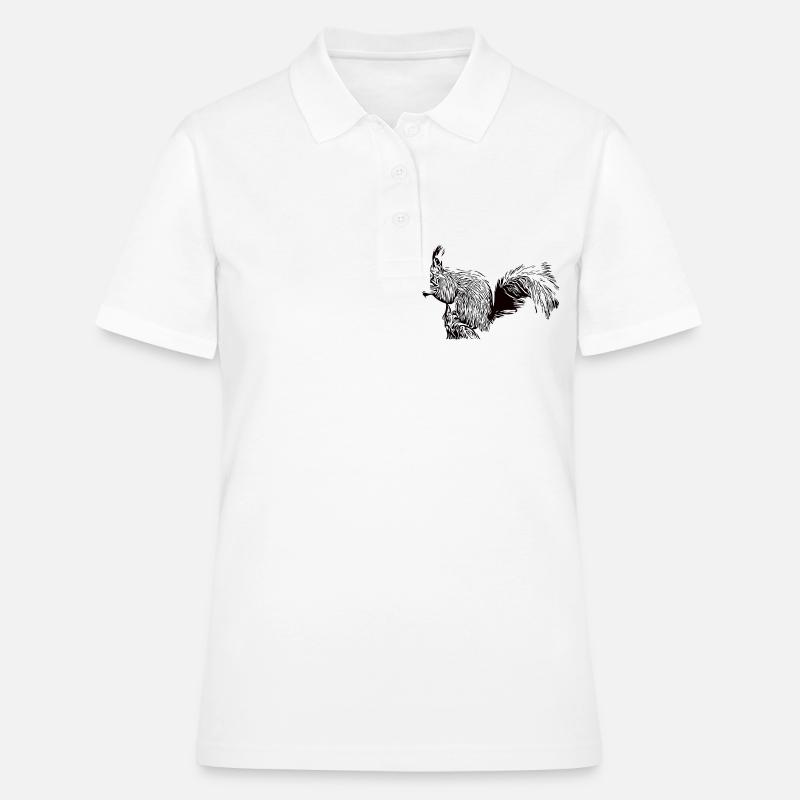 Drolliges Eichhörnchen - Frauen Polo Shirt - Weiß