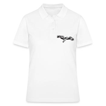 Eleganter fliegender Falke - Frauen Polo Shirt - Weiß - Vorne - Ailine (174cm)