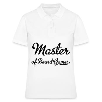 board games - Women's Polo Shirt - white - Front - Ailine (174cm)