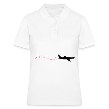 readyforadventure - Women's Polo Shirt - white - Front - Ailine (174cm)