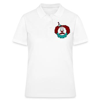 Clown. - Polo Femme - blanc - Devant - Ailine (174cm)
