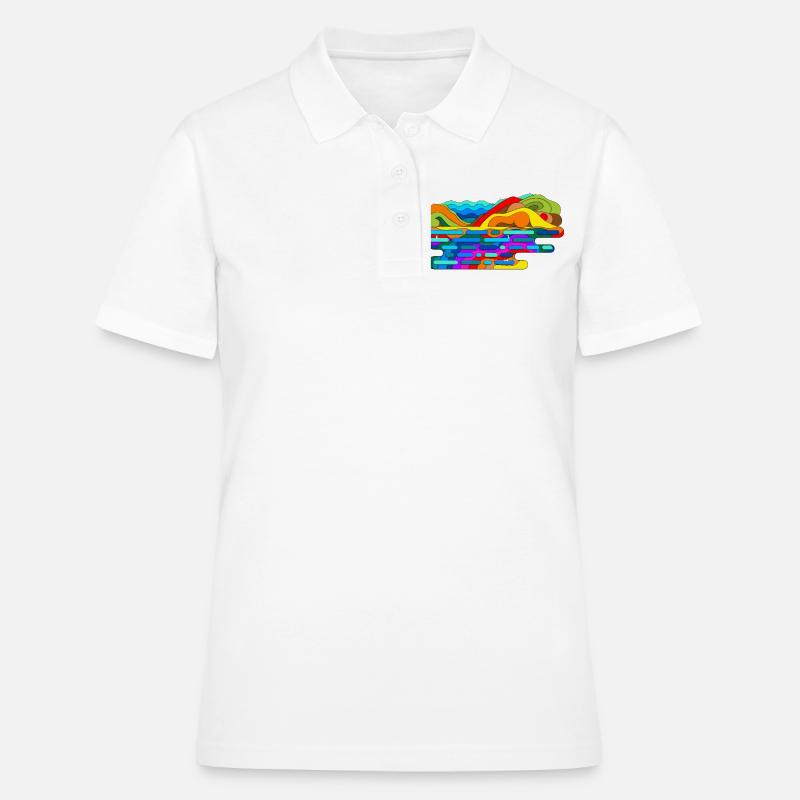 Psychedelic Mountains - Women's Polo Shirt - white