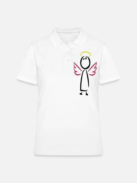 ange - Polo Femme - blanc