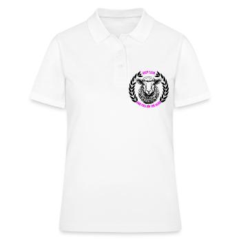 Schaf bleib ruhig und folge der Herde - Frauen Polo Shirt - Weiß - Vorne - Ailine (174cm)