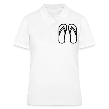 Icône Tongs - Polo Femme - blanc - Devant - Ailine (174cm)