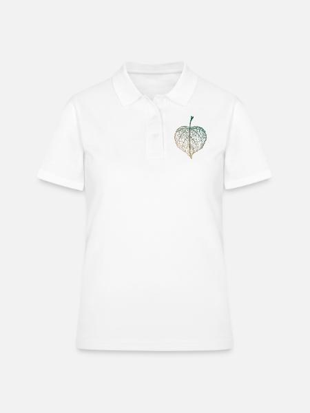 Lindenblatt - Frauen Polo Shirt - Weiß