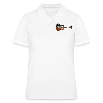Gitarre - Frauen Polo Shirt - Weiß - Vorne - Ailine (174cm)