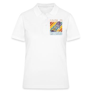 Like a Boss - Licorne Destructeur de Mondes Disant - Polo Femme - blanc - Devant - Ailine (174cm)