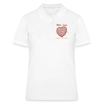 Herzfunktion 3D - Math Love - Frauen Polo Shirt - Weiß - Vorne - Ailine (174cm)