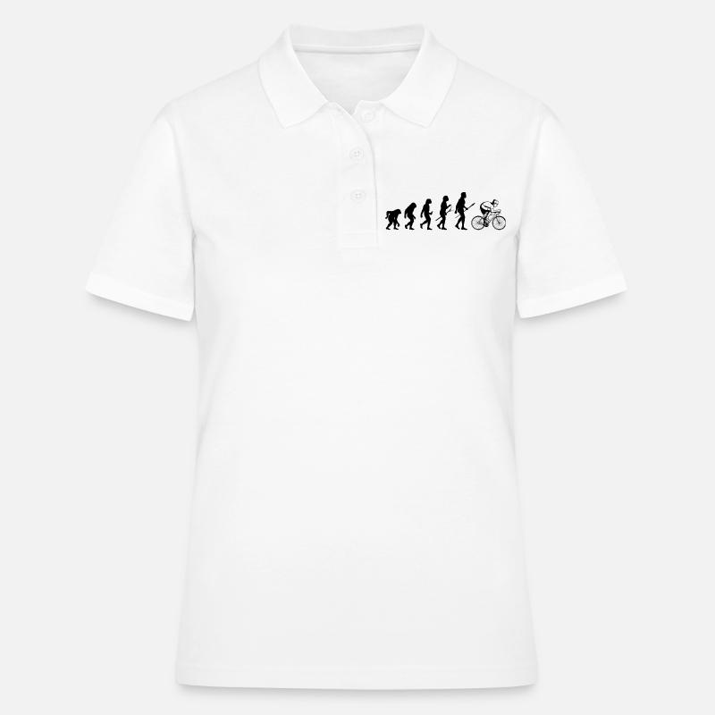 fahrrad evolution - Frauen Polo Shirt - Weiß