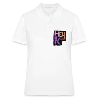 hey K Logo - Frauen Polo Shirt - Weiß - Vorne - Ailine (174cm)