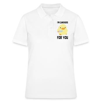 I’m Quackers For You - Drôle de canard avec couteau Meme - Polo Femme - blanc - Devant - Ailine (174cm)